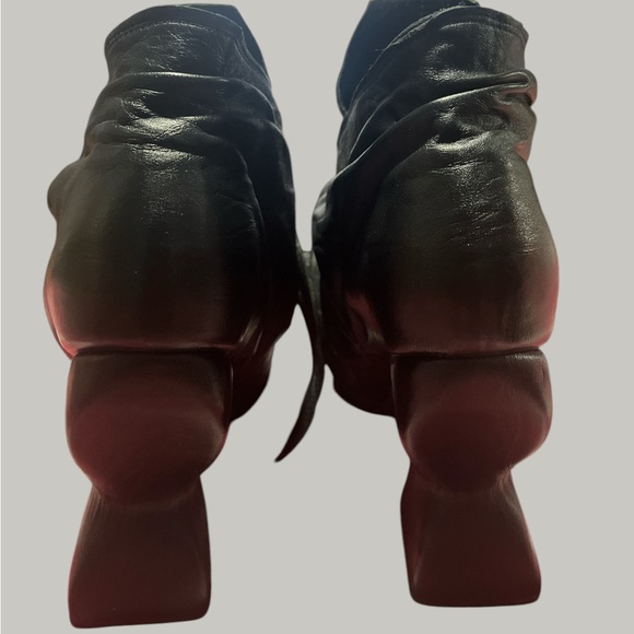 CCWDMOSS Black Ankle Booties with Square Toe and Bow Tie Design - Size 10 - Picture 10 of 14